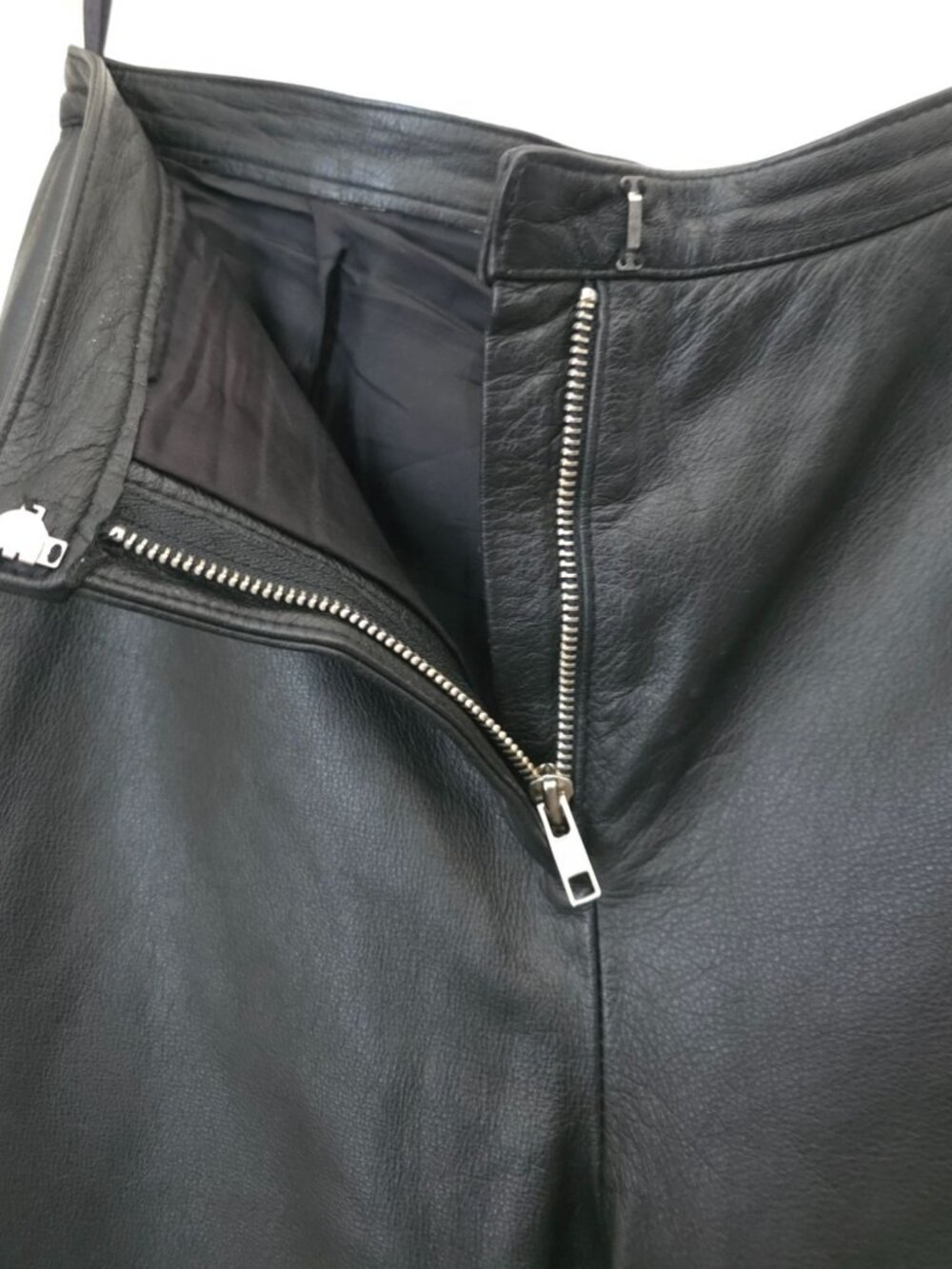 Vintage REFLECTIONS Black Leather Boot Cut Pants Women's Sz 8 - Picture 5 of 7